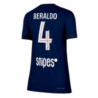 Stroje piłkarskie Paris Saint-Germain Lucas Beraldo #4 Koszulka Podstawowej dla damskie 2025-26 Krótki Rękaw